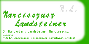 narcisszusz landsteiner business card